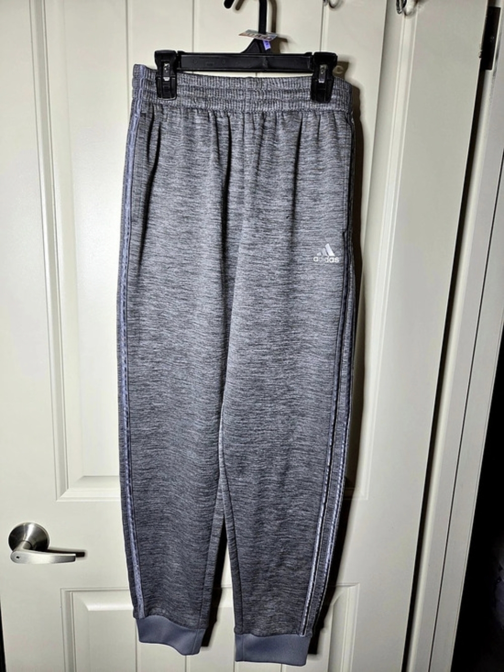adidas Boy's Focus Joggers Gray Athletic Waist Large